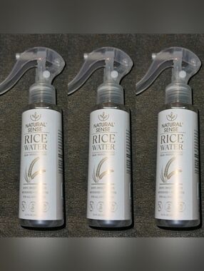 3 x Natural Sense Rice Water Spray - Lightweight Hair Mist 3.3fl Oz BNIB